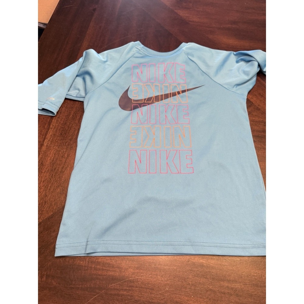Nike Swim Shirts UPF 40+ dri fit rash guard Boys Small - Picture 6 of 6